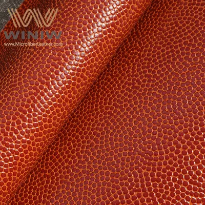 Fournisseur de matériaux en cuir synthétique, cuir PU de basket-ball en microfibre personnalisé, vente en gros personnalisé